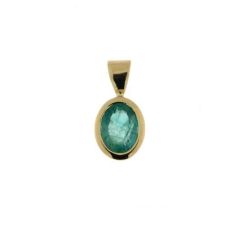 Pendentif Or Jaune Emeraude