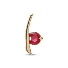 Pendentif Or Jaune Rubis Rond 5.4mm