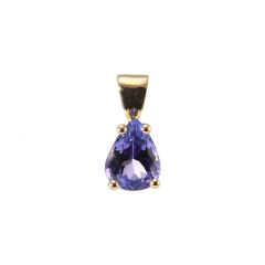 Pendentif Or Jaune Tanzanite Poire 8x6mm