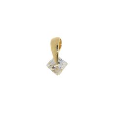 Pendentif Oxyde de zirconium 5mm Or Jaune