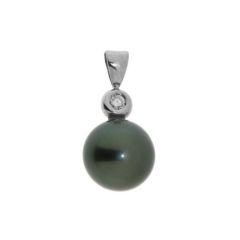 Pendentif Perle de Tahiti et Diamant