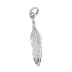 Pendentif Plume en Argent 925 rhodié