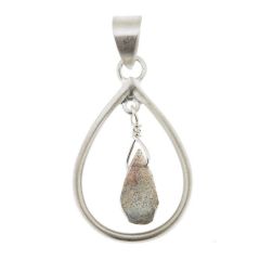 Pendentif Poire en Argent 925 Satiné et Labradorite