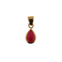 Pendentif Rubis Cabochon Poire 1.23 carat