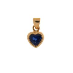 Pendentif Saphir coeur Or jaune