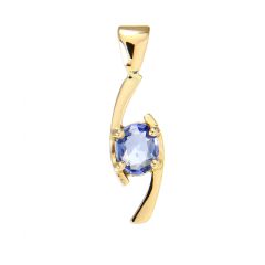 Pendentif Saphir Ovale 7x5mm Or Jaune
