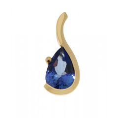 Pendentif Tanzanite Poire 11x7mm Or Jaune