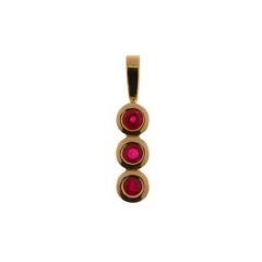 Pendentif trilogie Rubis or jaune