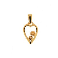 Pendentif Vermeil Citrine Coeur