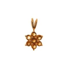 Pendentif Vermeil Citrine Motif Fleur