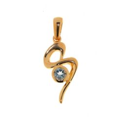 Pendentif Vermeil Topaze Bleue