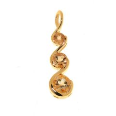 Pendentif Vermeil Trilogie Citrine