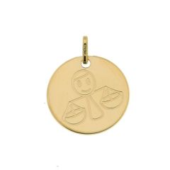 Pendentif Zodiaque Balance Or Jaune 750