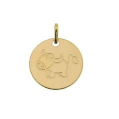 Pendentif Zodiaque Taureau Or Jaune 750