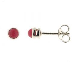 Puces d'oreilles Rhodonite 3.5mm en Argent