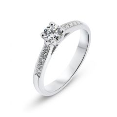 Solitaire Or Blanc Diamant (0.45ct)