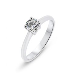 Solitaire Or Blanc Diamant 0.50 carat H i1