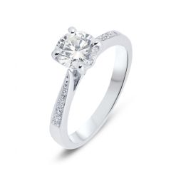 Solitaire Or Blanc Diamant (1.08ct)