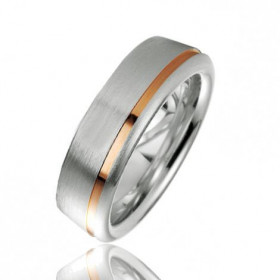  Alliance argent 925/1000 platiné plaqué or rose. L alliance a une finition satinée (mate) sur l ensemble l anneau argent ...