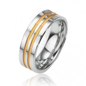  Alliance Prestige Argent 925 Platin&eacute; Plaqu&eacute; Or Largeur : 7mm 