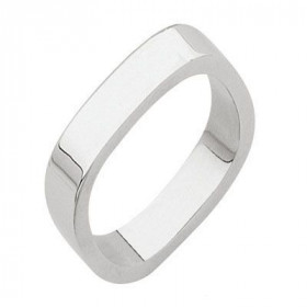  Alliance forgée. Modèle Saint Pères 4.0mm. Forme carrée à l extérieur comme à l intérieur, aux 4 coins arrondis. 