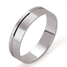  Alliance masculine or gris Extérieur émerisé (mat) Filet excentré brillant Intérieur plat Largeur : 5mm 
