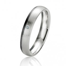  Alliance prestige Or 750. Largeur l alliance: 4mm Epaisseur du corps : 1.7 mm Poids diamant : 0.01 carat Qualit&eacute; D...