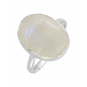 Bague Argent 925 Labradorite Cabochon Ovale 16x12mm Bague Argent 925 sertie d une pierre ovale 16x12mm Pierre taillée cabo...