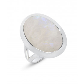  Bague Argent 925 Labradorite Cabochon Ovale 18x12mm Bague Argent 925 sertie d une pierre ovale 18x12mm Pierre taillée cab...