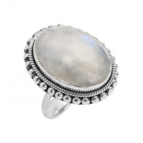 Bague Argent 925 Labradorite Cabochon Ovale 20x15mm Bague Argent 925 sertie d une pierre ovale 20x15mm Pierre taillée cabo...