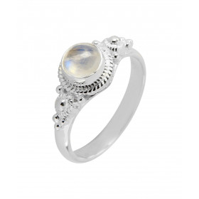 Bague Argent 925 Labradorite Cabochon Rond 6mm Bague Argent 925 sertie d une pierre ronde 6mm Pierre taillée cabochon mont...