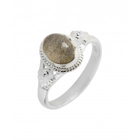 Bague Argent 925 Labradorite Ovale 8x6mm Bague Argent 925 sertie d une pierre 8x6mm Pierre taillée à cabochon montée serti...