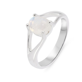 Bague Argent 925 Labradorite Ovale 8x6mm Bague Argent 925 sertie d une pierre 8x6mm Pierre taillée cabochon maintenue par ...