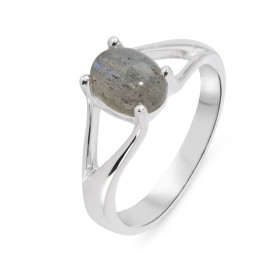 Bague Argent 925 Labradorite Ovale 8x6mm Bague Argent 925 sertie d une pierre 8x6mm Pierre taillée cabochon maintenue par ...