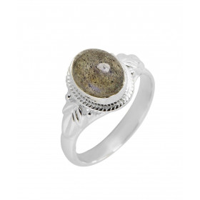Bague Argent 925 Labradorite Ovale 9x7mm Bague Argent 925 sertie d une pierre 9x7mm Pierre taillée à cabochon montée serti...