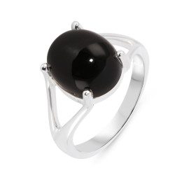  Bague Argent 925 Onyx Ovale 12x10mm Bague Argent 925 sertie d une pierre ovale 12x10mm Pierre taillée cabochon maintenue ...