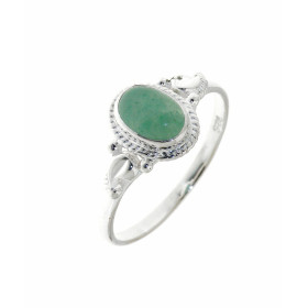 Bague Argent Aventurine Ovale 7x5mm