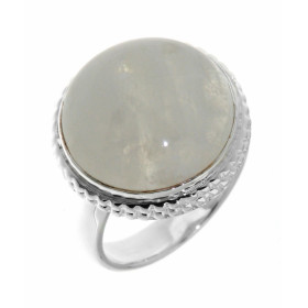 Bague Argent Labradorite Ronde 15mm