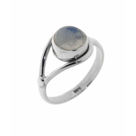 Bague Argent 925 sertie d une Labrdorite taille cabochon 8mm diamètre