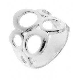  Bague Argent 925 motifs ronds ajourés Largeur sur doigt (vue dessus) : 20 mm 