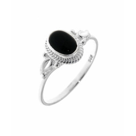 Bague Argent Onyx Pierre ovale 7x5mm