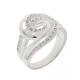 Bague Oxyde Zirconium, monture Argent 925 37 oxydes zirconium 1mm diamètre Largeur monture vue dessus : 18mm
