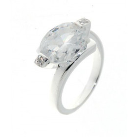 Bague Argent 925 sertie d un Oxyde Zirconium Dimensions pierre : 12x10mm