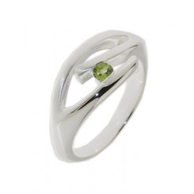 Bague Argent 925 Péridot sertie d une pierre 3,5mm diamètre Largeur sur doigt (vue dessus) : 9mm 
