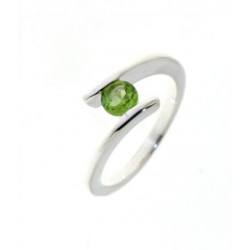 Bague Argent 925 Péridot sertie d une pierre 5mm diamètre 