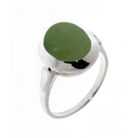 Bague Argent 925 Aventurine, pierre 12x10mm