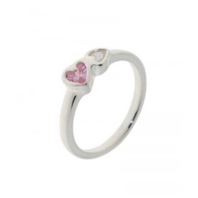 Bague Coeur Argent Oxyde de Zirconium