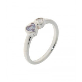 Bague Coeur Argent Oxyde de Zirconium