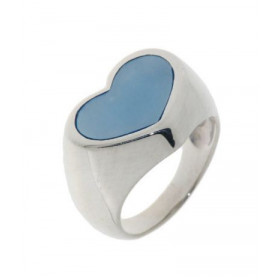 Bague Nacre Bleue,. Monture en Argent 925/1000