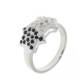 Bague Oxyde Zirconium, monture en&nbsp; Argent 925